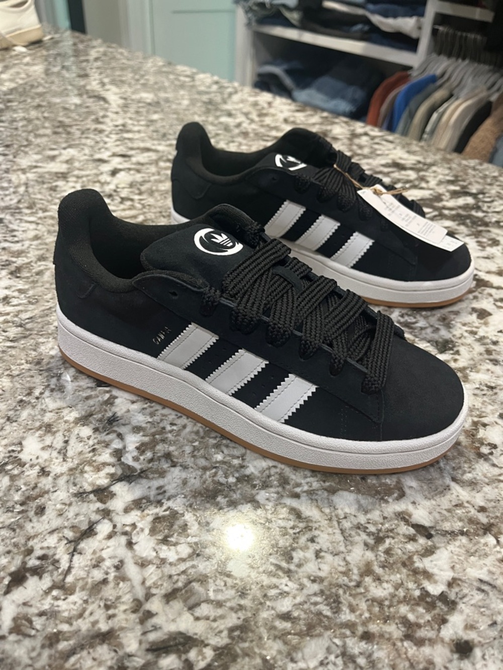 adidas Campus 00s Black & White 6 Youth / 7 Women’s - Picture 7 of 9